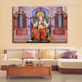 God Ganesh Religious Modern Framed Portmanteau Picture Canvas Print for Living Room Wall Drape