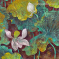 Lotus Wort Botanical Watercolor Framed Scheme Portrait Canvas Print