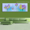 Dapple Burgeon Floral Panoramic Modern Framed Painting Photo Canvas Print for Room Wall Outfit