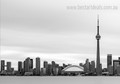 CN Tower Cityscape Modern Framed Effigy Photo Canvas Print