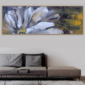 Semi Flower Abstract Panoramic Botanical Framed Likeness Picture Canvas Print for Room Wall Getup