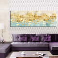 Gold Money Sea Wave Abstract Painting Print for Living Room Wall Art Décor.
