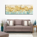 Gold Money Sea Wave Abstract Painting Canvas Print for Living Room Wall Décor.