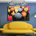 Cactus Flowers Botanical Contemporary Framed Painting Image Canvas Print for Living Room Wall Getup