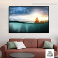 Half Underwater Landscape Modern Framed Painting Picture Canvas Print for Room Wall Getup