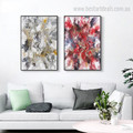 Color Mixture Abstract Modern Framed Smudge Image Canvas Print for Living Room Wall Adornment