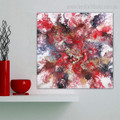 Reddish Abstract Contemporary Framed Smudge Portrait Canvas Print for Room Wall Getup