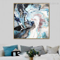 Color Fusion Abstract Contemporary Framed Painting Shot Canvas Print for Artwork Decor