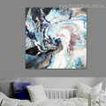 Color Fusion Abstract Contemporary Framed Painting Shot Canvas Print for Living Room Wall Ornament