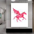 Flying Horse Animal Abstract Framed Effigy Picture Canvas Print for Wall Decoration