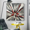 Black Petals Abstract Botanical Modern Framed Handmade Painting Picture Canvas Print for Room Wall Garnish