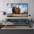 Yak Animal Modern Framed Portmanteau Image Canvas Print for Room Wall Embellishment