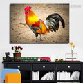 Colorful Cock Bird Modern Framed Effigy Photo Canvas Print for Room Wall Decoration