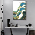 Liquid Texture Abstract Contemporary Framed Vignette Shot Canvas Print for Room Wall Ornament