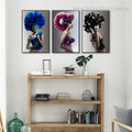 Florist Hat Abstract Figure Framed Effigy Image Canvas Print for Room Wall Ornament