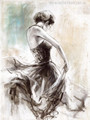 Abstract Dancing Girl Oil Painting Canvas Print