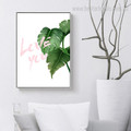 Split Leaf Philodendron Botanical Nordic Framed Painting Picture Canvas Print for Room Wall Decor