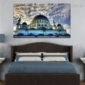 Religious Mosque Modern Framed Portraiture Pic Canvas Print for Bedroom Wall Adornment