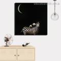 Zebra Panda Animal Modern Framed Painting Photo Canvas Print for Room Wall Outfit