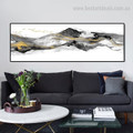 Fells Abstract Panoramic Contemporary Framed Effigy Picture Canvas Print for Wall Garnish