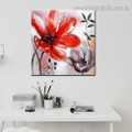Tulipa Greigii Abstract Floral Modern Framed Painting Photo Canvas Print for Room Wall Ornament