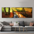 Autumn Forest Landscape Modern Framed Artwork Photo Canvas Print for Room Wall Equipment