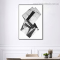 Monochrome Abstract Marble Modern Framed Artwork Portrait Canvas Print for Room Wall Onlay