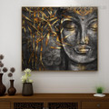 Buddhist Mood Abstract Religious Modern Framed Painting Picture Canvas Print for Room Wall Garnish
