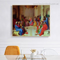 Jesus Among Doctors Jean Auguste Religious Reproduction Framed Artwork Image Canvas Print for Room Wall Decor
