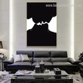 Lover Pair Figure Modern Framed Portraiture Photo Canvas Print for Room Wall Getup