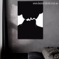 Lover Pair Figure Modern Framed Portraiture Photo Canvas Print for Room Wall Onlay