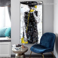 Newspaper Girl Abstract Fashion Modern Framed Painting Photograph Canvas Print for Room Wall Getup