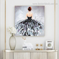 Girl Backside Abstract Fashion Handmade Framed Oil Painting Photo Canvas Print for Room Wall Decor