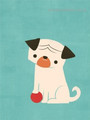 Pug Dog Animal Cartoon Modern Framed Painting Photo Canvas Print