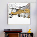 Crest Abstract Landscape Modern Framed Artwork Photo Canvas Print for Room Wall Decor