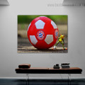 Frog Ball Animal Modern Framed Artwork Picture Canvas Print for Room Wall Finery
