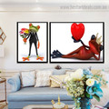 Colorful Frogs Animal Modern Framed Painting Image Canvas Print for Room Wall Decoration