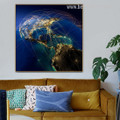 Productivity of Network Map Contemporary Framed Portrayal Pic Canvas Print for Room Wall Decoration