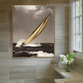 Deep Seascape Landscape Modern Framed Painting Picture Canvas Print for Room Wall Adornment