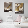 Ocean View Seascape Modern Framed Painting Landscape Canvas Print for Wall Hanging Decor