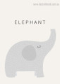 Elephant Animated Animal Modern Framed Painting Photo Canvas Print