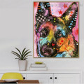 German Shepherd Dean Russo Animal Pop Framed Artwork Photo Canvas Print for Room Wall Getup