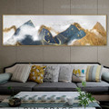 Foggy Mountain Landscape Modern Framed Painting Photo Canvas Print for Room Wall Drape