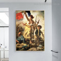 Liberty Leading the People Eugène Delacroix Reproduction Canvas Print for Room Wall Decoration