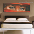 Charming Eyes Abstract Modern Panoramic Framed Portraiture Picture Canvas Print for Room Wall Onlay