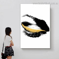 Golden Wink Abstract Contemporary Framed Painting Picture Canvas Print for Wall Hanging Decor