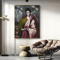 Apostle St John the Evangelist Vintage Framed Painting Pic Canvas Print for Room Wall Decor