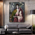 Apostle St John the Evangelist Vintage Framed Painting Pic Canvas Print for Room Wall Getup