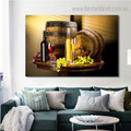 Red Wine Glass Modern Still Life Framed Painting Picture Canvas Print for Room Wall Drape