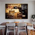 Whisky Bottle Modern Still Life Framed Painting Photo Canvas Print for Room Wall Garniture